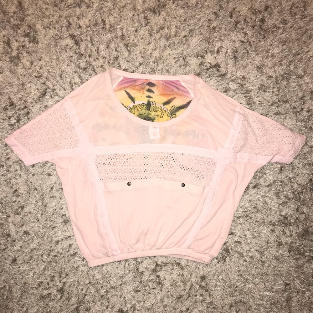 Free People oversized pink blouse
